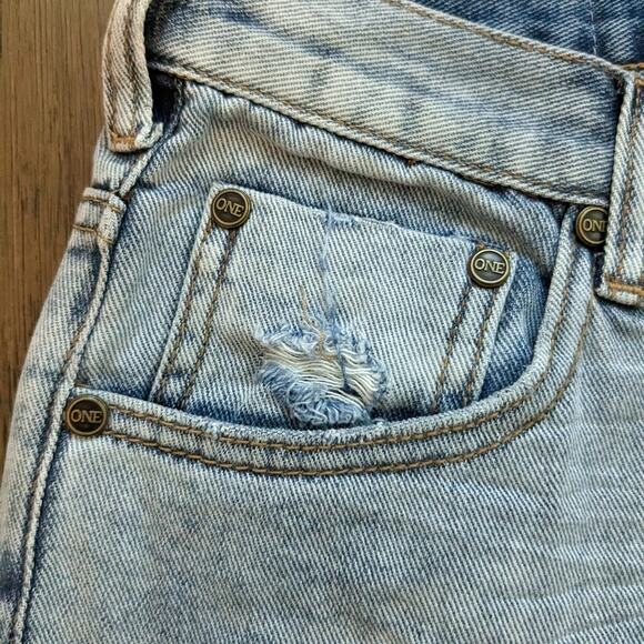 One Teaspoon Awesome Baggies Distressed Jeans Montana Blue Size 29 NEW - Picture 3 of 15